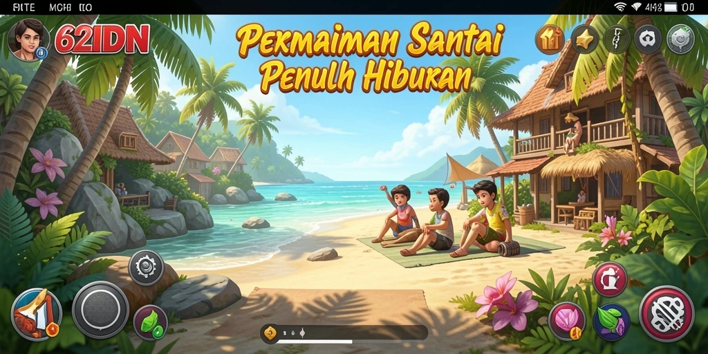 Screenshot permainan 62IDN menampilkan pemain sedang beraksi.