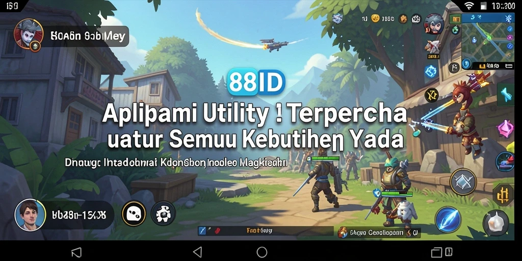 Screenshot utama 88ID menunjukkan antarmuka aplikasi Utility yang modern.