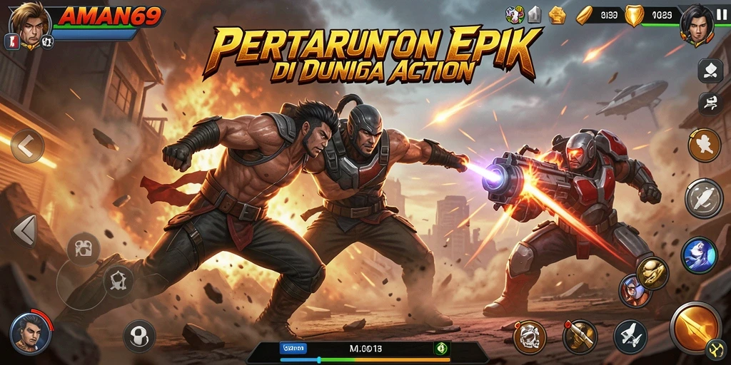 Tampilan gameplay seru dan mendebarkan dari AMAN69.