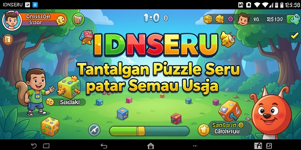 Tampilan gameplay menantang di IDNSERU dengan berbagai puzzle menarik.