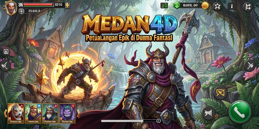 Screenshot gameplay MEDAN4D yang menegangkan di dunia fantasi.
