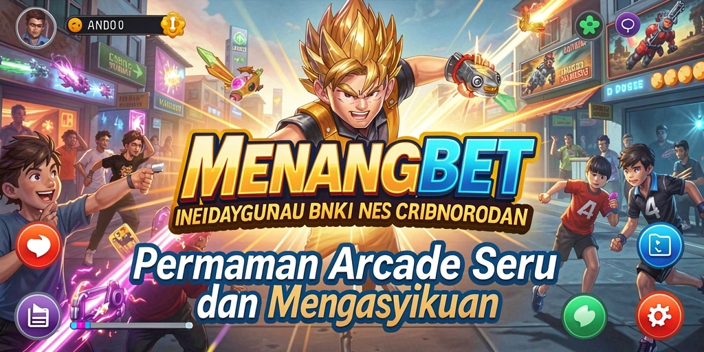 Screenshot utama MENANGBET menampilkan aksi seru permainan Arcade.