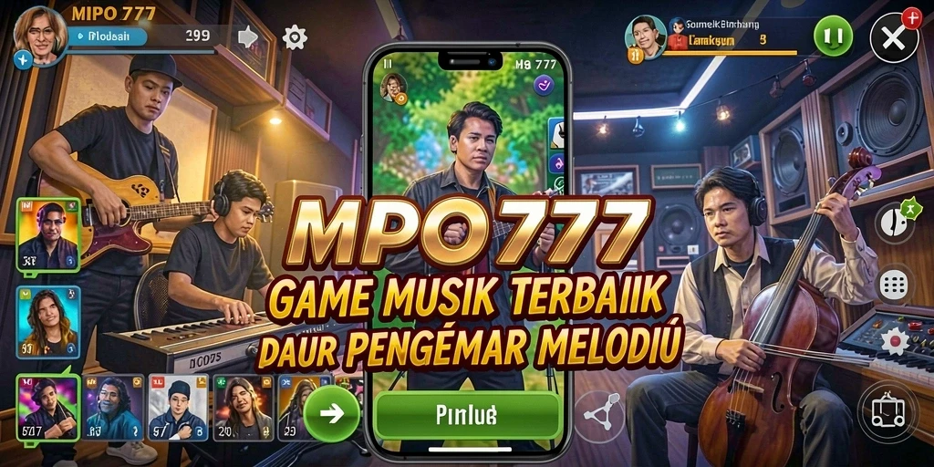 Tampilan menarik dari gameplay MPO777 dengan beragam lagu musik.