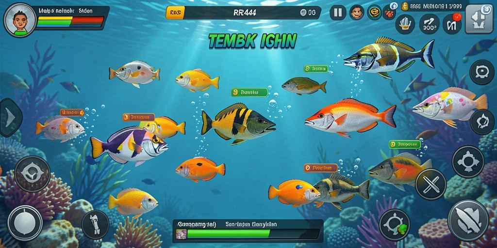 Tampilan gameplay Tembak Ikan yang seru di RR44.