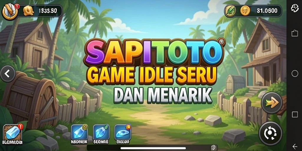Screenshot SAPITOTO menampilkan gameplay Idle yang menarik dan penuh warna.