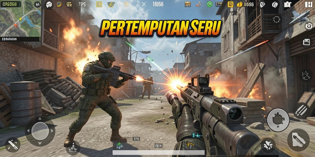 Tampilan gameplay SR6666 dengan aksi pertempuran yang mendebarkan.
