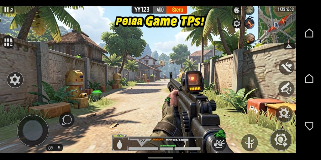 Gameplay seru dari YY123 dengan aksi tuntutan tinggi.
